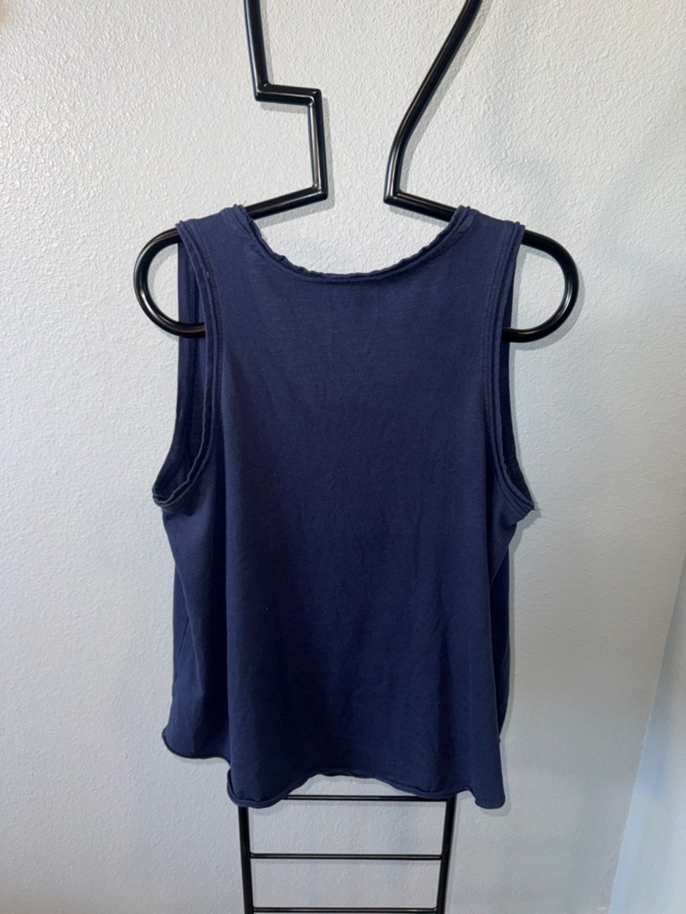 Fifth Sun Navy Tank Top with Red, White and Blue Bull Skull Graphic - Picture 5 of 5